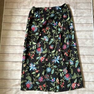 vintage TALBOTS floral midi wrap skirt size 10